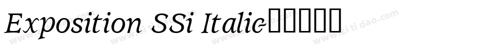 Exposition SSi Italic字体转换